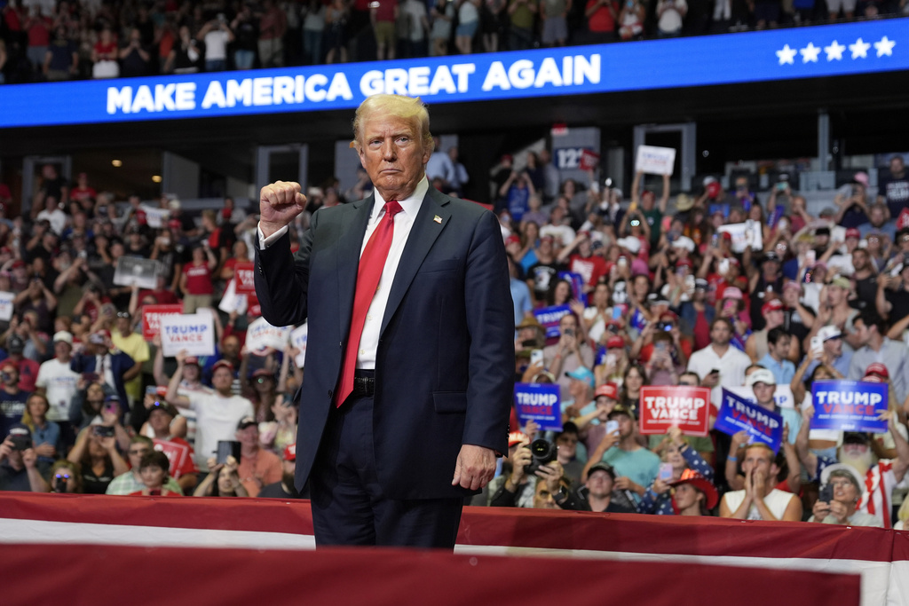 Trump expected to turn his full focus on Harris at first rally since