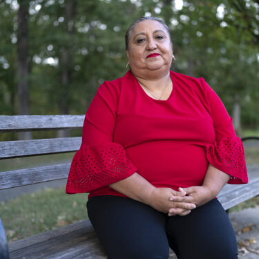 Ingrid Vaca poses for a photograph in Arlington, Va., Wednesday, Oct. 16, 2024. (AP Photo/Jose Luis Magana)