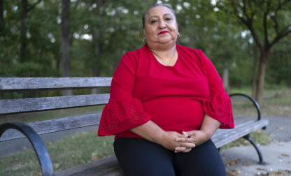 Ingrid Vaca poses for a photograph in Arlington, Va., Wednesday, Oct. 16, 2024. (AP Photo/Jose Luis Magana)