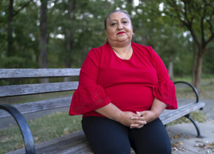 Ingrid Vaca poses for a photograph in Arlington, Va., Wednesday, Oct. 16, 2024. (AP Photo/Jose Luis Magana)