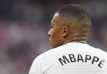 FILE - Real Madrid's Kylian Mbappe attends the Spanish La Liga soccer match between Real Madrid and Valladolid at the Santiago Bernabeu stadium in Madrid, Spain, Sunday, Aug. 25, 2024. (AP Photo/Manu Fernandez, File)