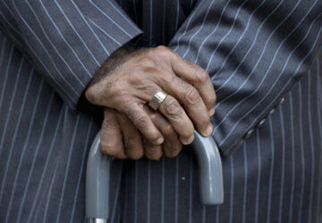 Herbert Rice, 79, poses for a photo on Wednesday, Oct. 23, 2024, in Philadelphia. Rice is one of many Black men who took part in prison medical testing from 1951 to 1974 at Philadelphia city prisons. (AP Photo/Laurence Kesterson)