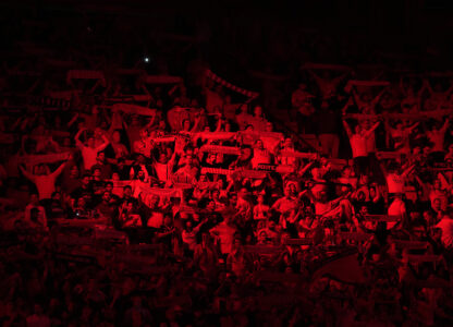 Benfica's supporters cheer during a Champions League opening phase soccer match between SL Benfica and Feyenoord at the Luz stadium in Lisbon, Wednesday, Oct. 23, 2024. (AP Photo/Armando Franca)