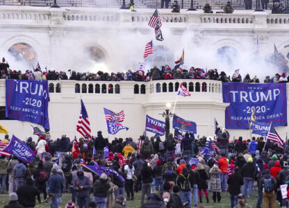 FILE - Rioters loyal to President Donald Trump storm the Capitol, Jan. 6, 2021, in Washington. (AP Photo/John Minchillo, File)