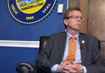 Rep. Dusty Johnson, R-S.D., speaks in an interview with The Associated Press about the highs and lows of working in Congress, on June 26, 2024, in Washington, D.C. (AP Photo/Mike Pesoli)