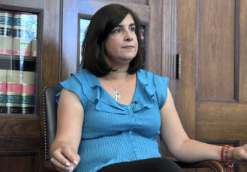 Rep. Nicole Malliotakis, R-NY, speaking in an interview with The Associated Press about working in the 118th Congress, on June 26, 2024, in Washington. (AP Photo/Mike Pesoli)