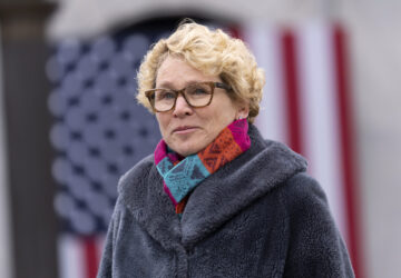 FILE - Rep. Chrissy Houlahan, D-Pa., is pictured, Jan. 17, 2023, at the state Capitol in Harrisburg, Pa. (AP Photo/Matt Rourke, File)