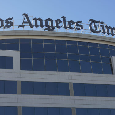 FILE - The Los Angeles Times newspaper headquarters is shown in El Segundo, Calif., Jan. 23, 2024. (AP Photo/Damian Dovarganes, File)