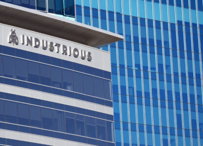 Large corporate offices dominate the skyline Tuesday, Sept. 24, 2024, in Tempe, Ariz. (AP Photo/Ross D. Franklin)