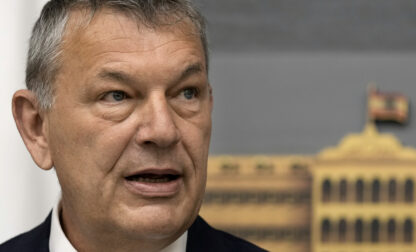 FILE - Commissioner-General of the U.N. agency for Palestinian Refugees Philippe Lazzarini speaks during a news conference in Beirut, Lebanon, May 27, 2024. (AP Photo/Bilal Hussein, File)