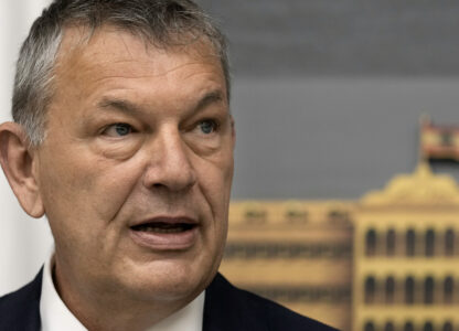 FILE - Commissioner-General of the U.N. agency for Palestinian Refugees Philippe Lazzarini speaks during a news conference in Beirut, Lebanon, May 27, 2024. (AP Photo/Bilal Hussein, File)