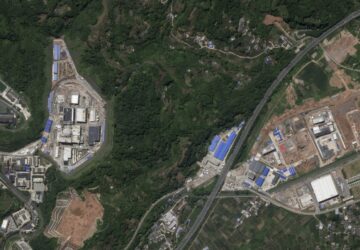 This satellite image from Planet Labs PBC shows the Nuclear Power Institute of China's Site No. 1, also known as Base 909, in Mucheng Township, Sichuan Province, China, July 5, 2023. (Planet Labs PBC via AP)