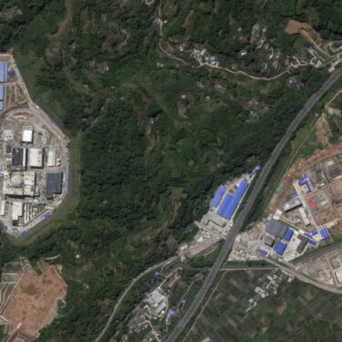 This satellite image from Planet Labs PBC shows the Nuclear Power Institute of China's Site No. 1, also known as Base 909, in Mucheng Township, Sichuan Province, China, July 5, 2023. (Planet Labs PBC via AP)