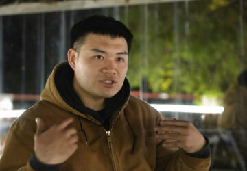 Xing Long, a DJ and rave organizer, speaks during an interview with The Associated Press in his hometown of Changchun in northeastern China's Jilin province on Oct. 12, 2024. (AP Photo/Dake Kang)