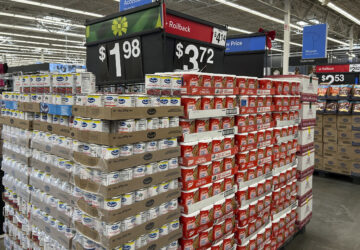 Items to include in holiday dinners are displayed at a Walmart store in Secaucus, N.J., on Wednesday, Nov. 13, 2024. (AP Photo/Anne D'Innocenzio)