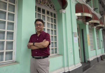 Miguel de Senna Fernandes, president of Macanese Association, poses for a photograph in Macao, on Nov. 11, 2024. (AP Photo/Anthony Kwan)