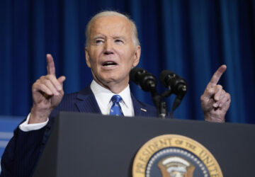 President Joe Biden speaks at the 2024 White House Tribal Nations Summit at the Department of the Interior in Washington, Monday, Dec. 9, 2024. (AP Photo/Susan Walsh)