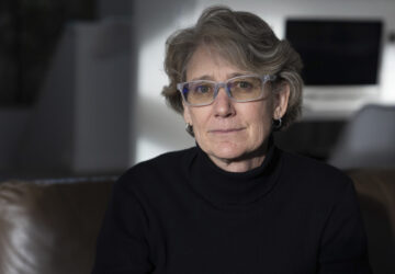 Two-time Olympian Joan Wilder poses for a photo at her home on Nov. 22, 2024, in Bend, Ore. (AP Photo/Jenny Kane)