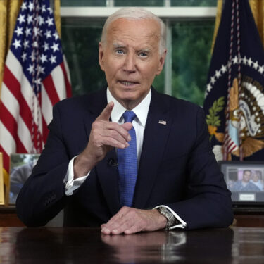 FILE - President Joe Biden addresses the nation from the Oval Office of the White House in Washington, July 24, 2024, about his decision to drop his Democratic presidential reelection bid. (AP Photo/Evan Vucci, Pool, File)