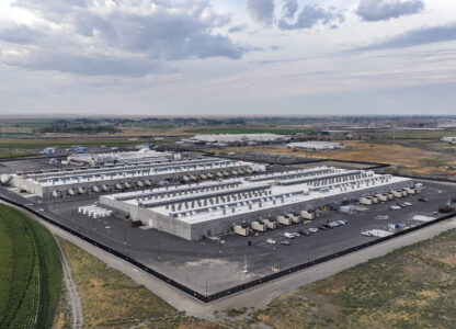 FILE - Amazon Web Services data center is seen on Thursday, Aug. 22, 2024, in Boardman, Ore. (AP Photo/Jenny Kane, File)