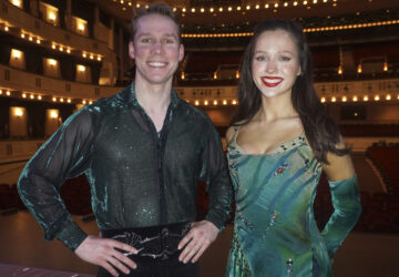 Siblings Fergus Fitzpatrick, left, and Anna Mai Fitzpatrick appear in costume for 