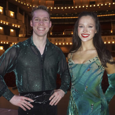 Siblings Fergus Fitzpatrick, left, and Anna Mai Fitzpatrick appear in costume for 