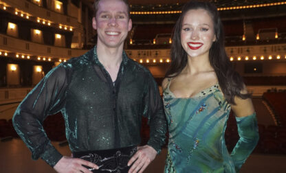 Siblings Fergus Fitzpatrick, left, and Anna Mai Fitzpatrick appear in costume for 