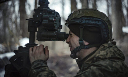 A Ukrainian serviceman prepares to fire a M777 howitzer towards Russian positions at the frontline near Donetsk, Ukraine, Monday, March 3, 2025. (AP Photo/Roman Chop)