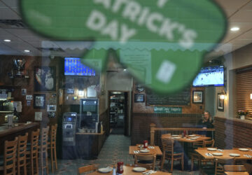 Jody's Club Forest opens its doors for the day in the Staten Island borough of New York, Monday, March 10, 2025. (AP Photo/Seth Wenig)